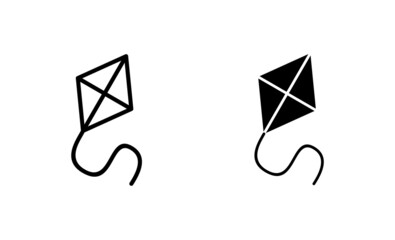 Kite icons set. kite sign and symbol