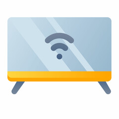 Wall Mural - smart tv television iot single isolated icon with smooth style