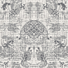 Wall Mural - vector image of abstraction in the style of old blurry manuscript graphics can be used as wallpaper 