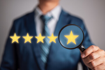 Final star on magnifying glass. Examine hotel, or restaurant rating or status for credibility. Auditing, testing, and certification are all steps in the auditing, testing, and certification process.