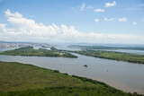 Fototapeta  - Aerial view of body of water - river - rivers. High quality photo