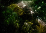 Fototapeta Łazienka - Star field in space and a nebulae. 3D rendering