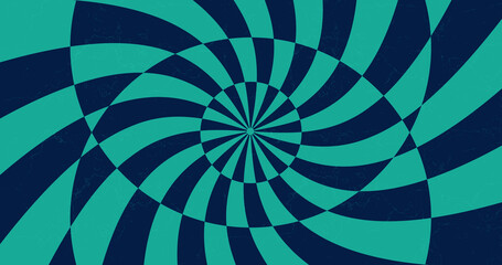 Wall Mural - Cool Retro Abstract Optical Illusion Background with eye. Op Art Abstraction Vector Design.