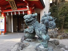 Chinese Lion Statue In Japanese Temple