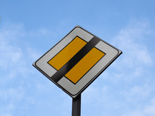 Sticker - End of priority road sign