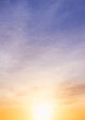 sunset in the sky vertical background 