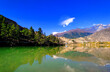 Dhumba Lake in the mountains in Jomsom, Nepal, Dhumba Lake view nepal.