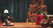© stokkete - Christmas tree and gifts in the living room
