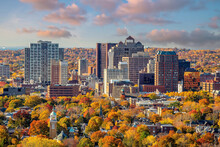 New Haven City Downtown Skyline Cityscape Of Connecticut, USA
