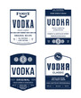 Vector vodka label isolated on a white background. Distilling business branding and identity design elements