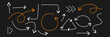 © inpiksel - chalkboard arrows vector graphic element.