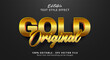 Original Gold text with golden color style effect, editable text