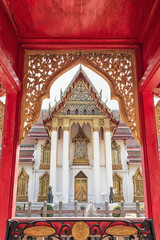 Canvas Print - Wat Benchamabophit temple in Bangkok city