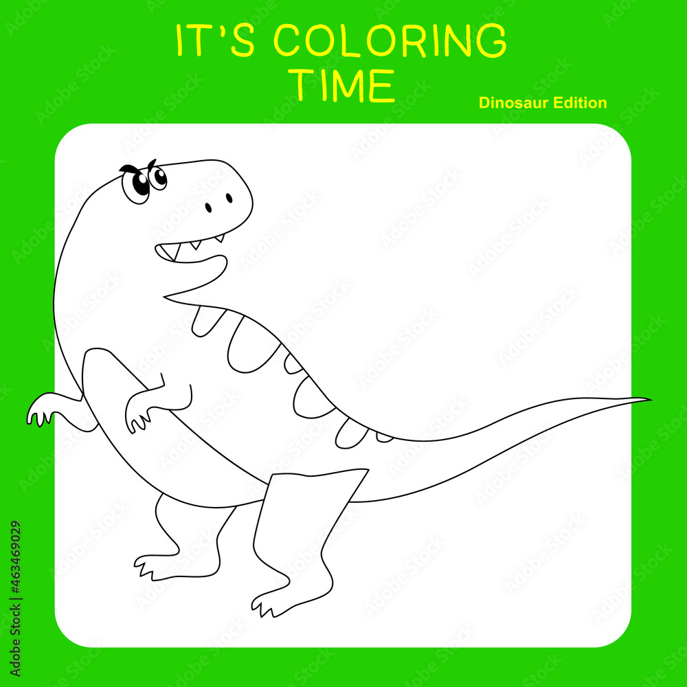 Coloring Page Dinosaurs Edition. Dinosaurs Color Book. Dinosaurs ...