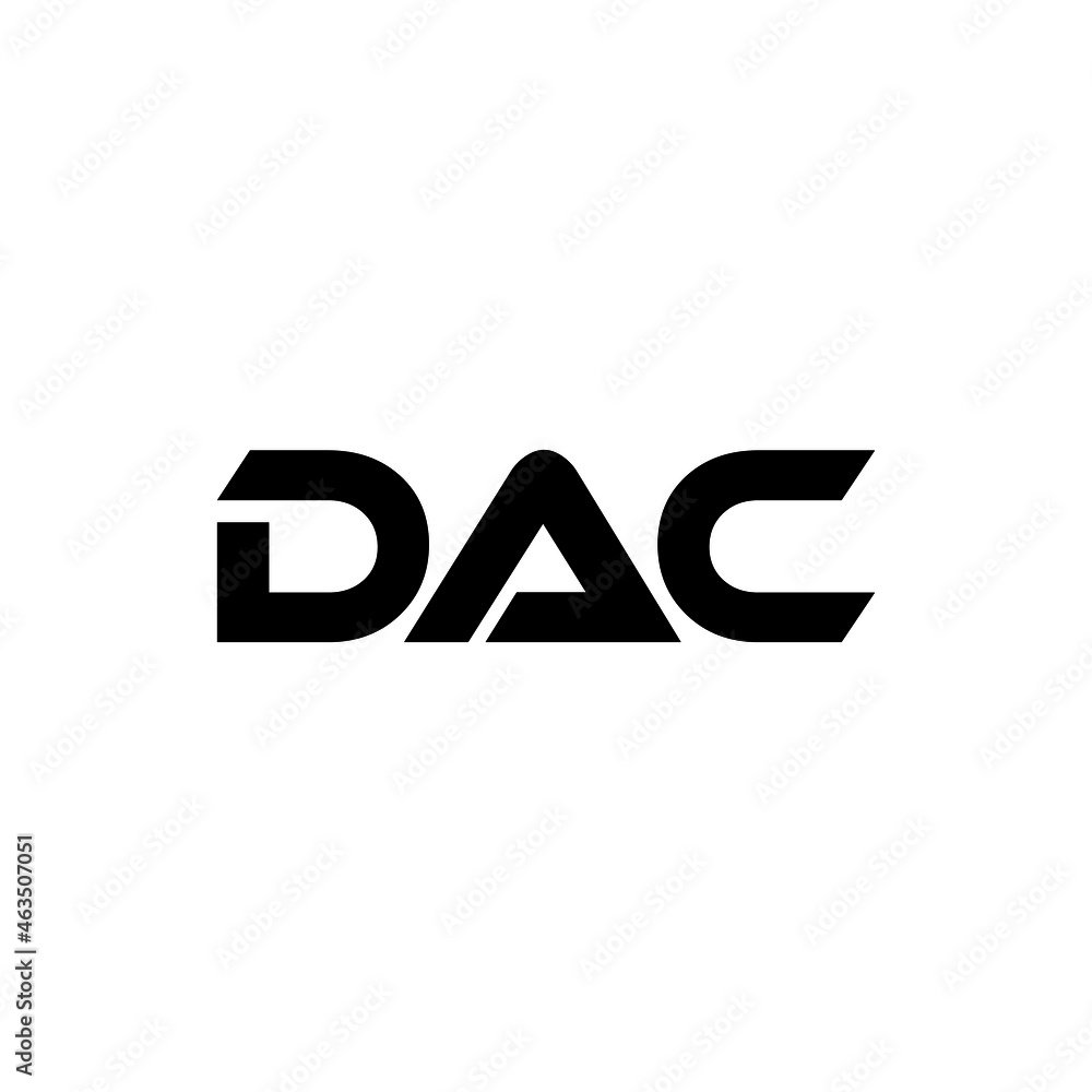 DAC letter logo design with white background in illustrator, vector ...