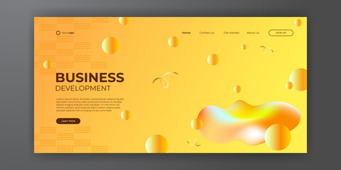 Modern 3D color background design. Fluid gradient shapes composition. Futuristic design posters. Gradient vibrant contrast color.
