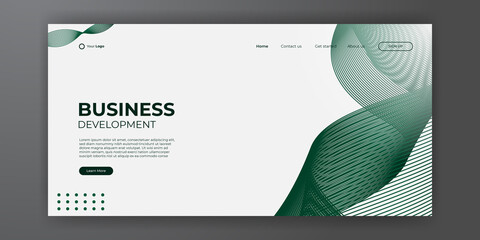 Modern business landing page abstract background. Web background template design with modern shape and simple technology concept. Vector illustration