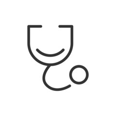 Poster - Vector stethoscope line icon.