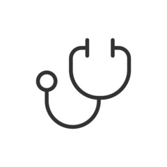 Poster - Stethoscope line icon.