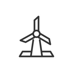 Sticker - Vector sustainable energy line icon.