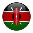 Kenya 3D Rounded Country Flag button Icon