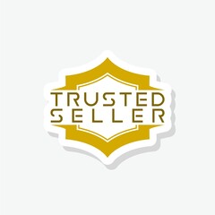 Poster - Trusted seller icon sticker isolated on white background