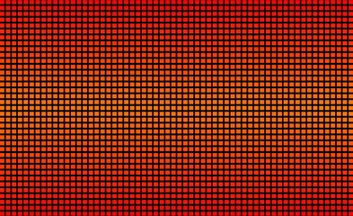 led video wall screen texture background, square tv panel with orange gradient color, abstract screen with pixel pattern,