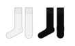 Socks template vector illustration set  ( front & side view)