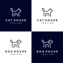 Sticker - dog house logo and cat house logo