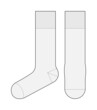Socks template vector illustration ( front & side view) | white