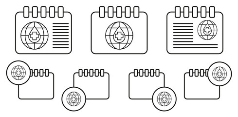 Wall Mural - World blood donation vector icon in calender set illustration for ui and ux, website or mobile application