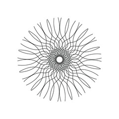 Wall Mural - Spirograph pattern element. Abstract Geometric Mandala Outline 