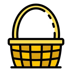Sticker - Traditional wicker icon. Outline traditional wicker vector icon color flat isolated