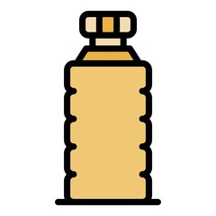 Poster - Sport drink bottle icon. Outline sport drink bottle vector icon color flat isolated