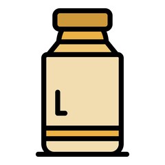 Poster - Medical jar icon. Outline medical jar vector icon color flat isolated