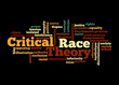 Word Cloud with Critical Race Theory concept, isolated on a black background
