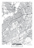 Fototapeta Miasta - City map Ottawa, travel vector poster design