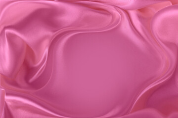 pink satin background. silk fabric with pleats. satin, silk or satin create a beautiful drapery. fas