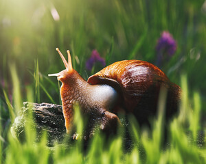 Snail in the forest