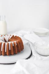 Sticker - Mocha bundt cake, White chocolate and coffee bundt cake with icing glaze