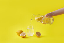 Woman Pouring Lemonade