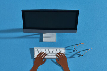 woman working of a computer