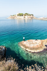 Aegean sea coast in Kusadasi resort town in Turkey.