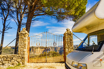 Poster - Caravan and Ronda town, Andalusia Spain.