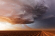 © JSirlin - Supercell thunderstorm with dramatic storm clouds and blowing dust