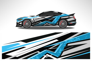  Car wrap design race livery vehicle decal vector. Graphic abstract stripe racing background kit designs for vehicle, race car, rally, adventure and livery