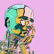 © Don Smith/Stocksy - Graphic image of female robot