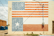 Texas And American Flag