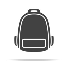 Wall Mural - backpack icon transparent vector isolated