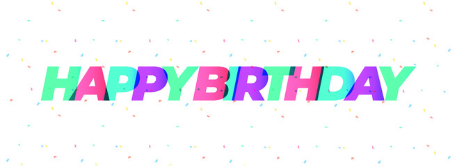 Wall Mural - happy birthday to you banner template